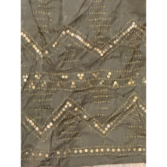 Jennifer Lopez Embellished Mini Skirt Womens Size 8 Sequined Forest Ivy Green - Picture 5 of 6